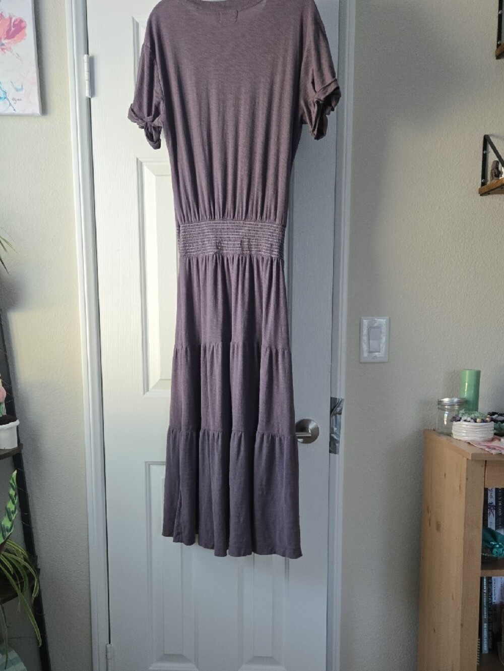 Nation LTD Martine Tiered Maxi Peasant Dress with Smocked Waist-small - Picture 8 of 12